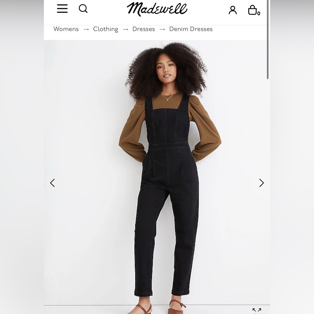 Madewell Denim Cross-Back Jumpsuit in Clybourn Wash size 12